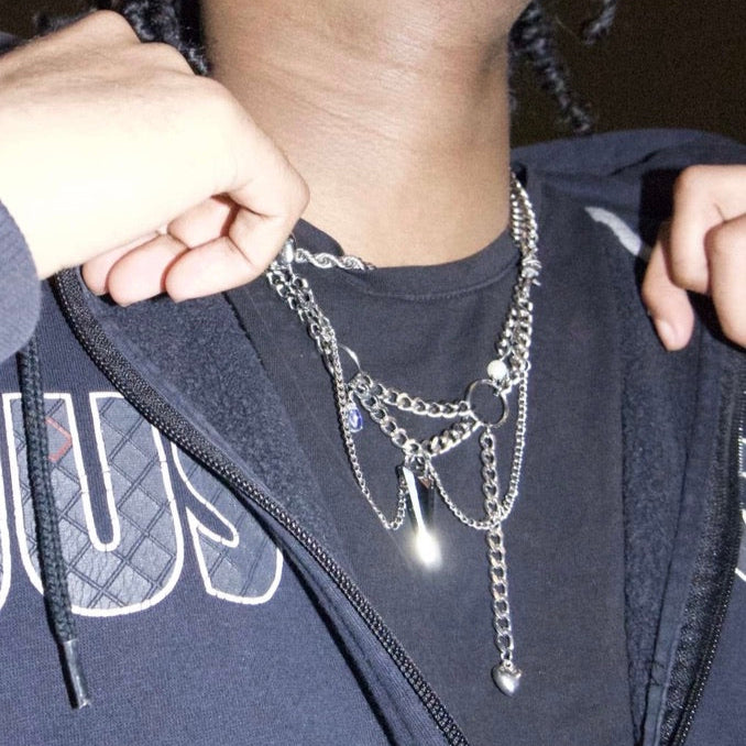 Aurora Borealius Layered Spike Necklace