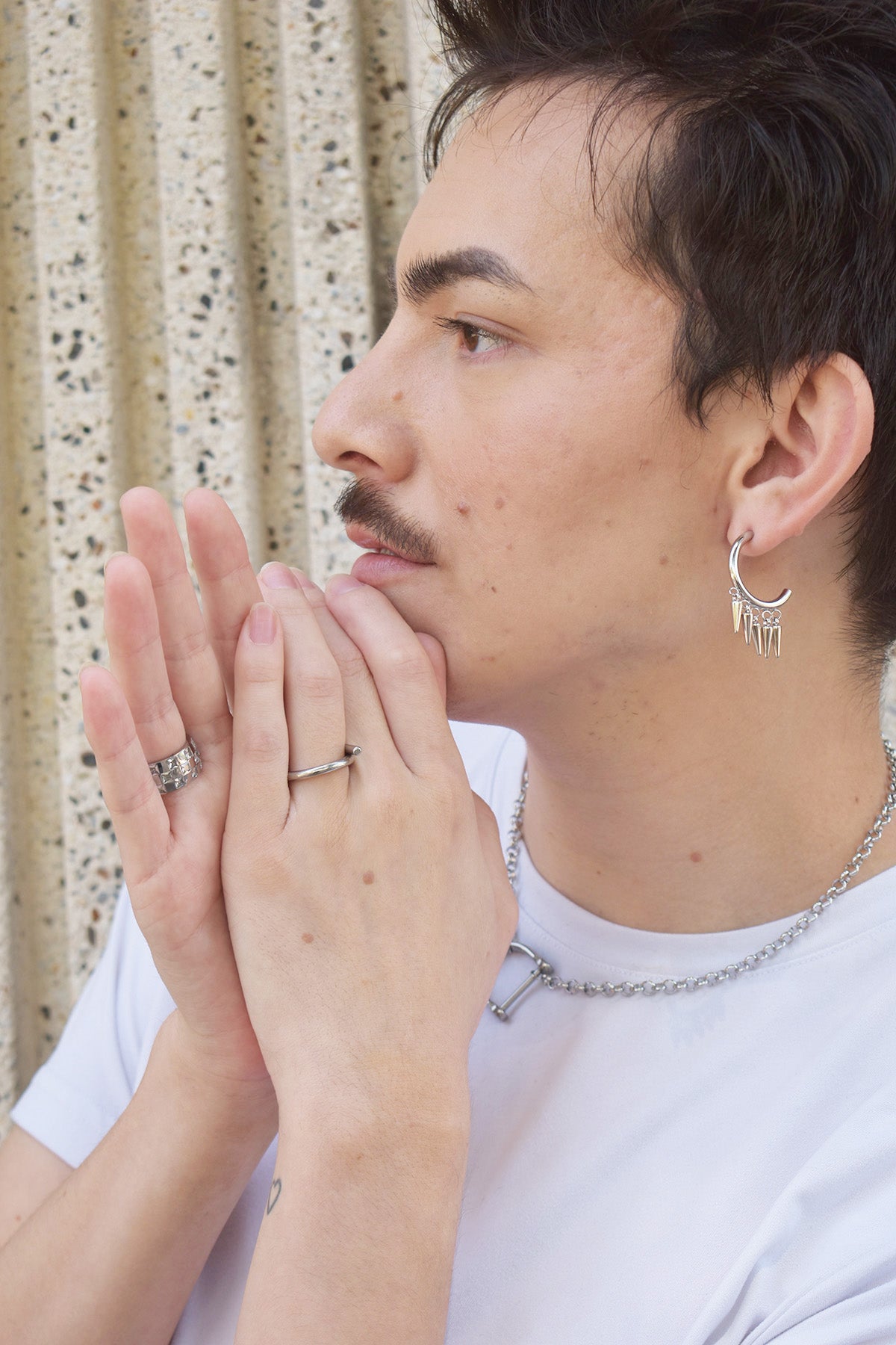 Spike Dangle Hoop Earring