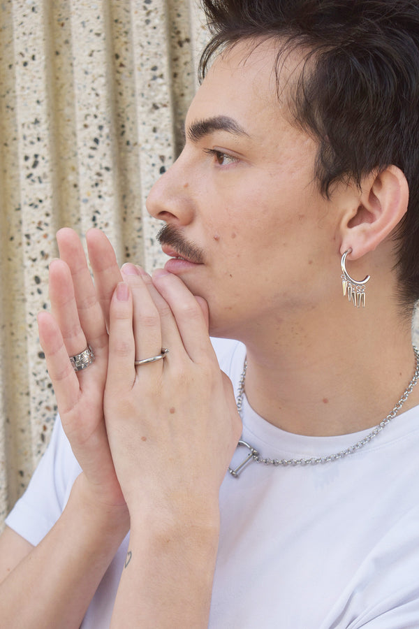 Spike Dangle Hoop Earring