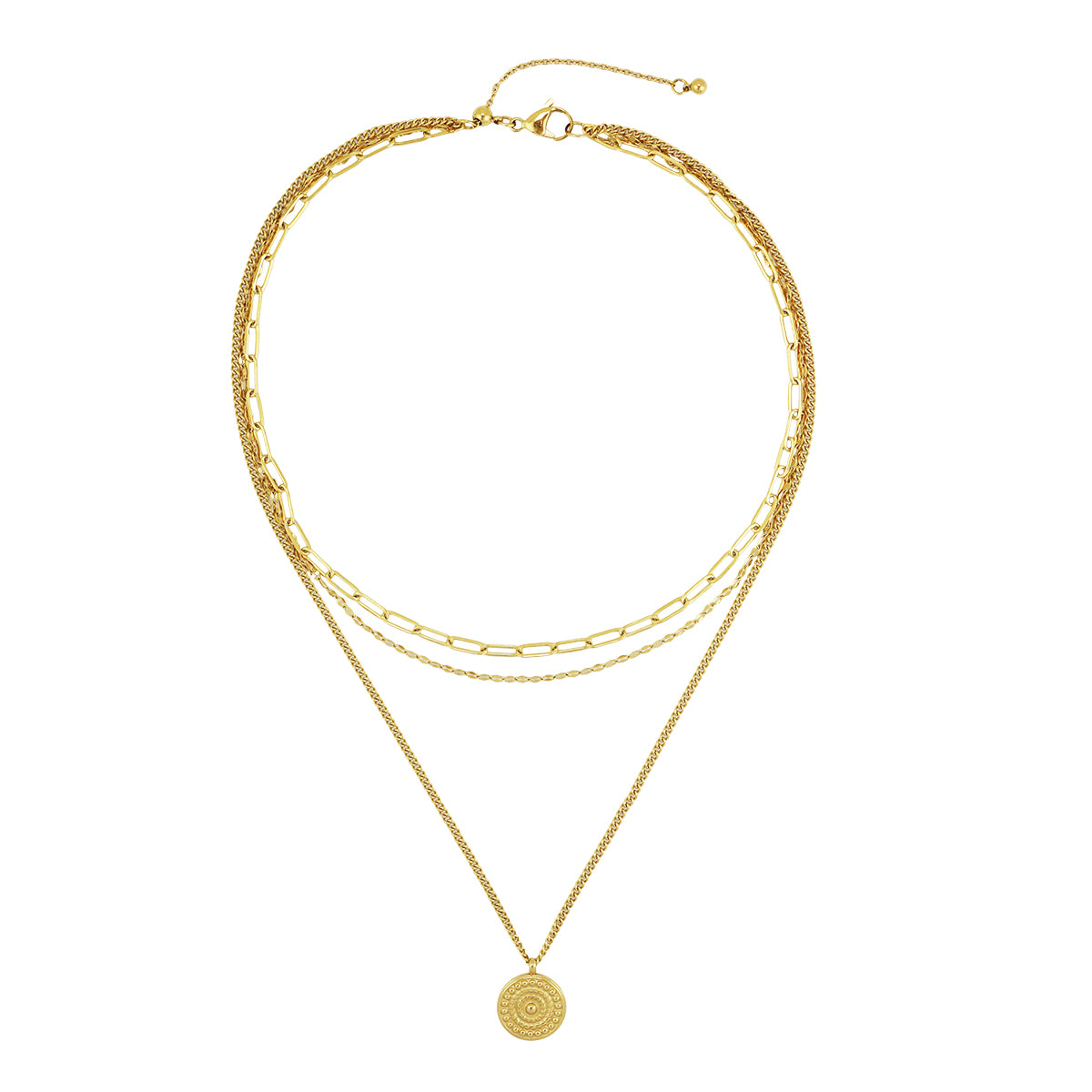Layered Necklace with Pendant
