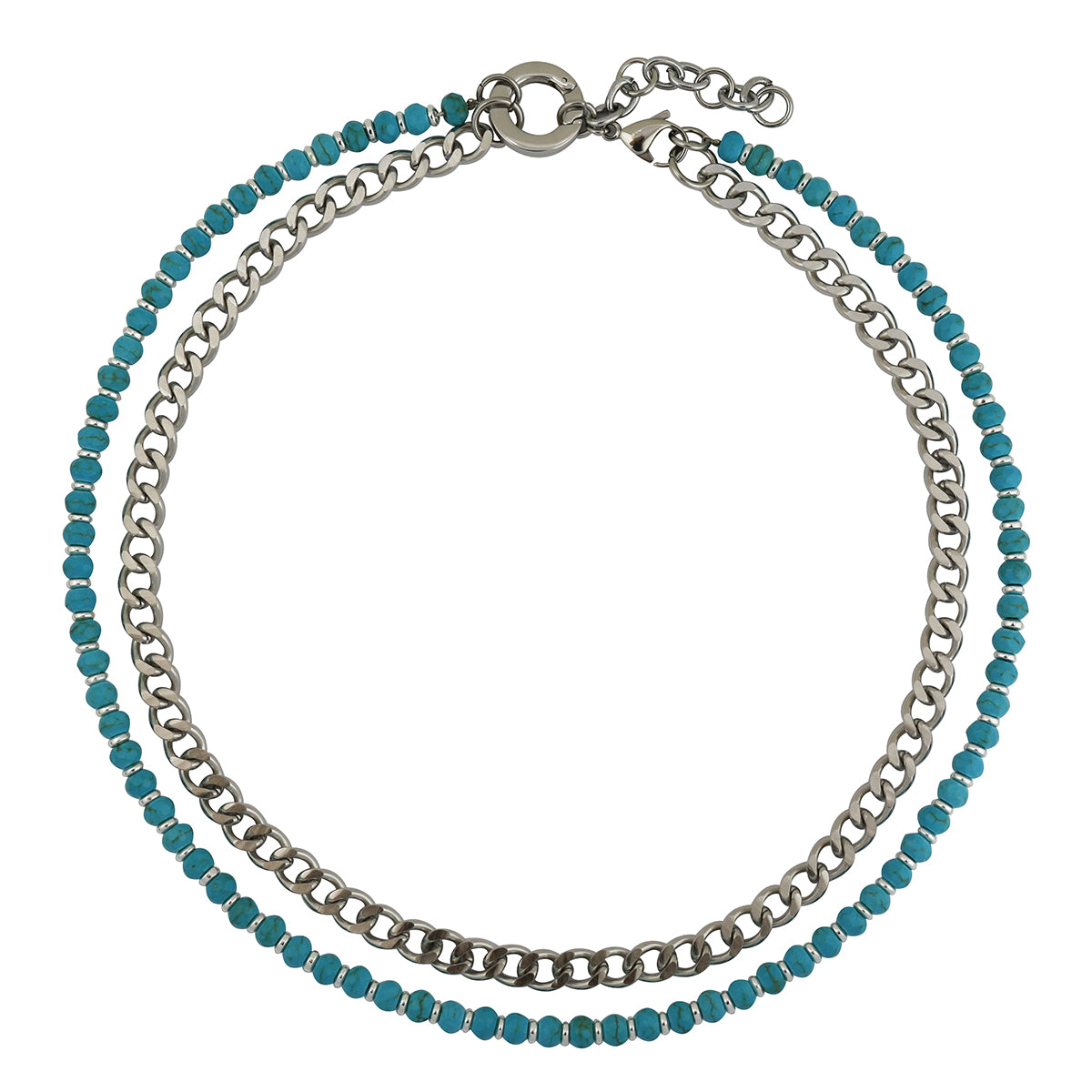Beaded Necklace With Chain