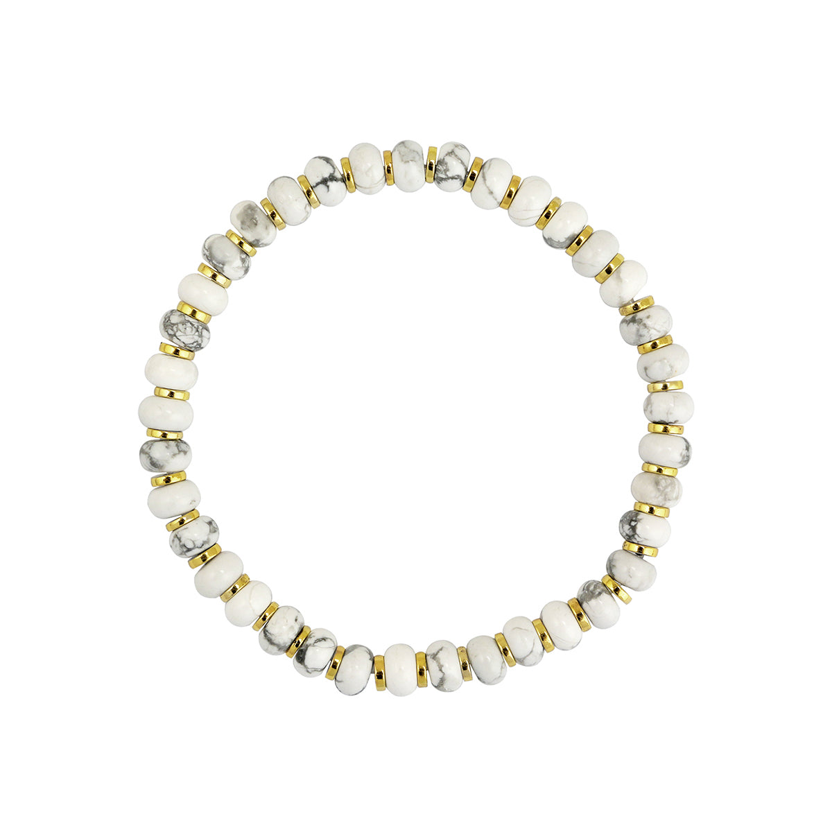 Genuine Stone Beaded Stretch Bracelet