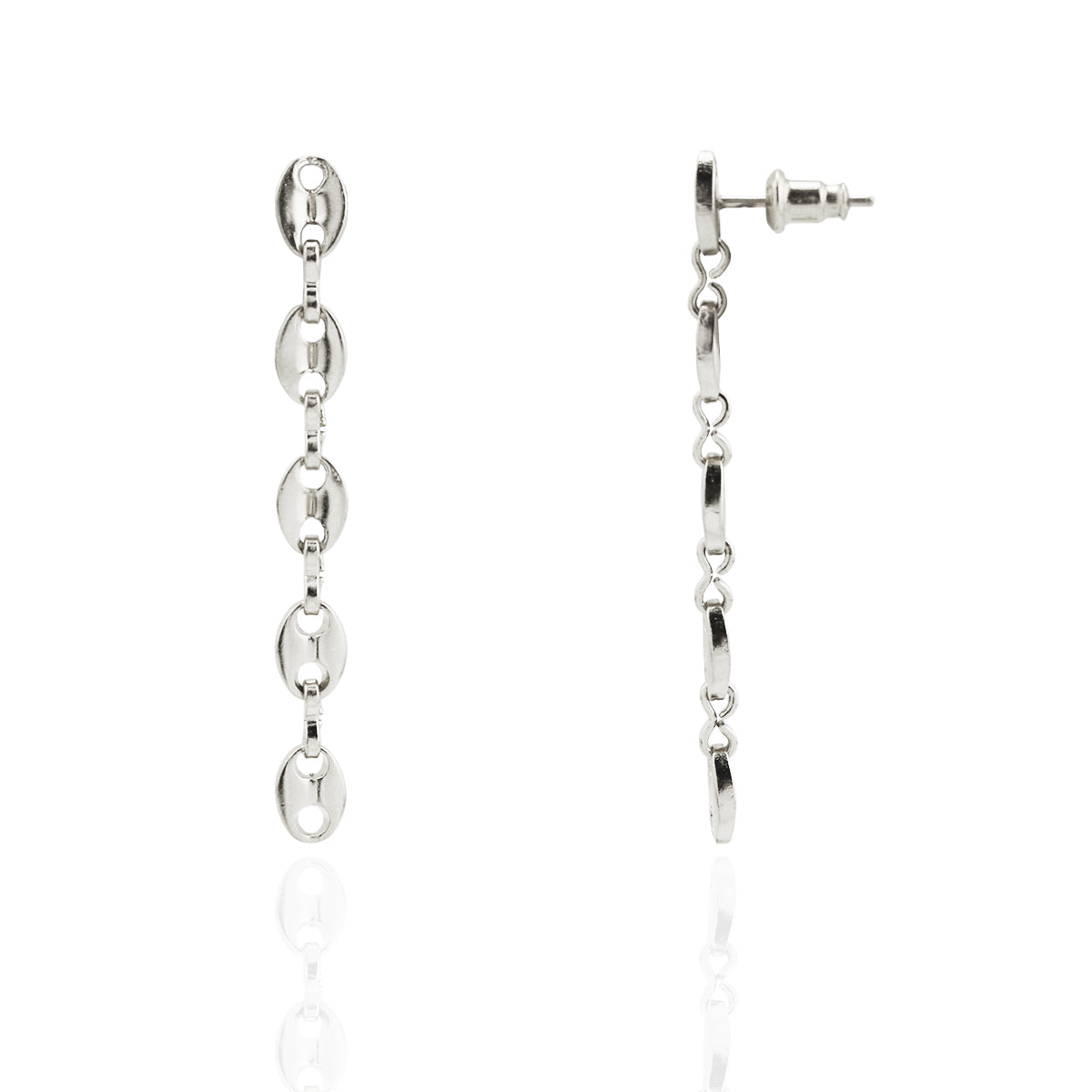 Stainless Steel Coffee Bean Drop Earrings