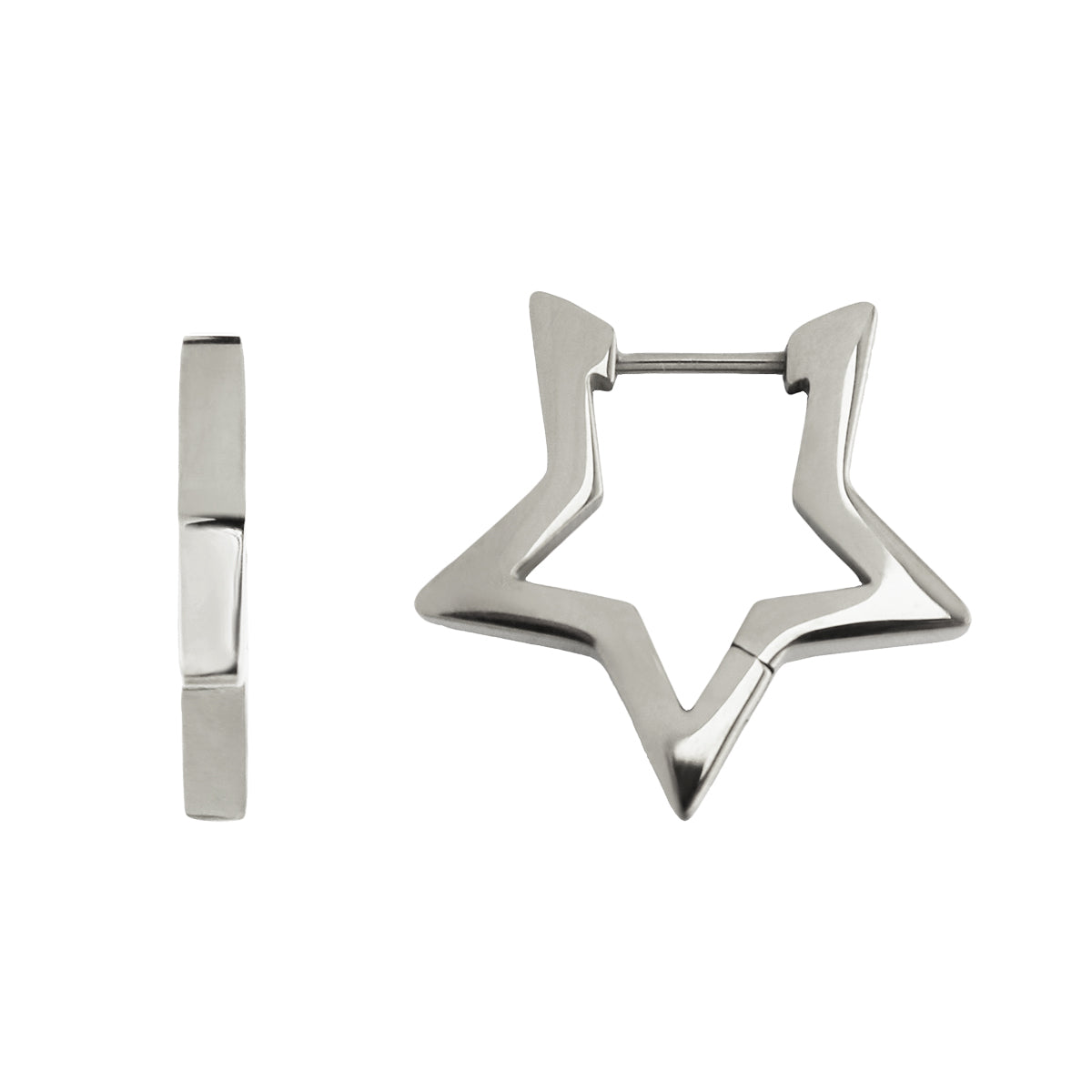 Stainless Steel Star-Shaped Earring