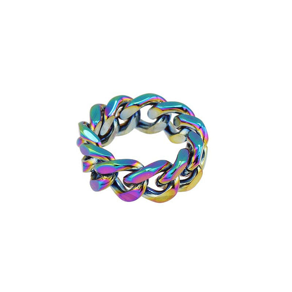 SADIE Rainbow Link Chain Ring