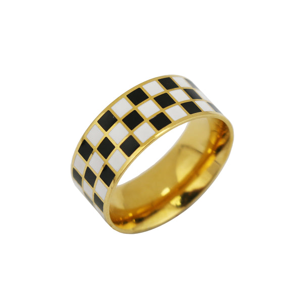 XEN Checker Enamel Ring