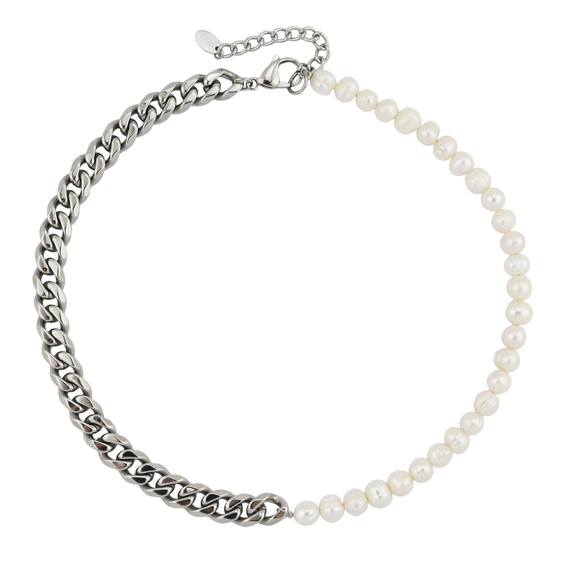 Page Pearl and Chain Necklace
