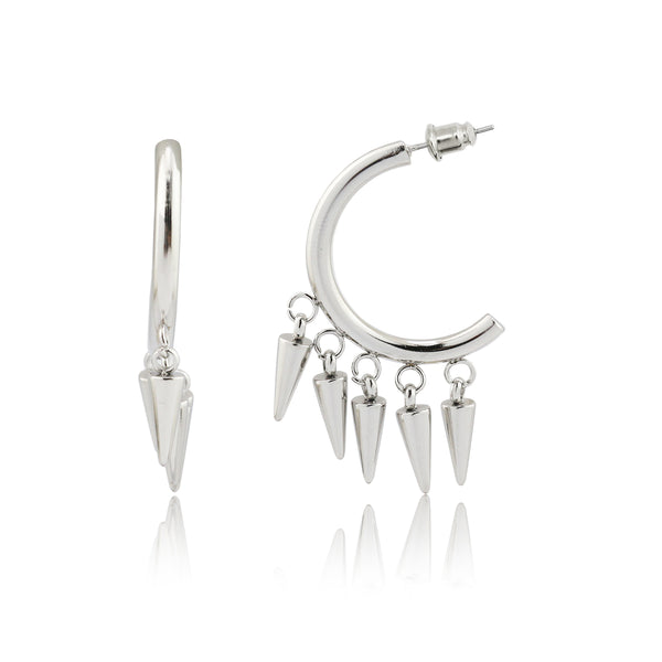 Spike Dangle Hoop Earring