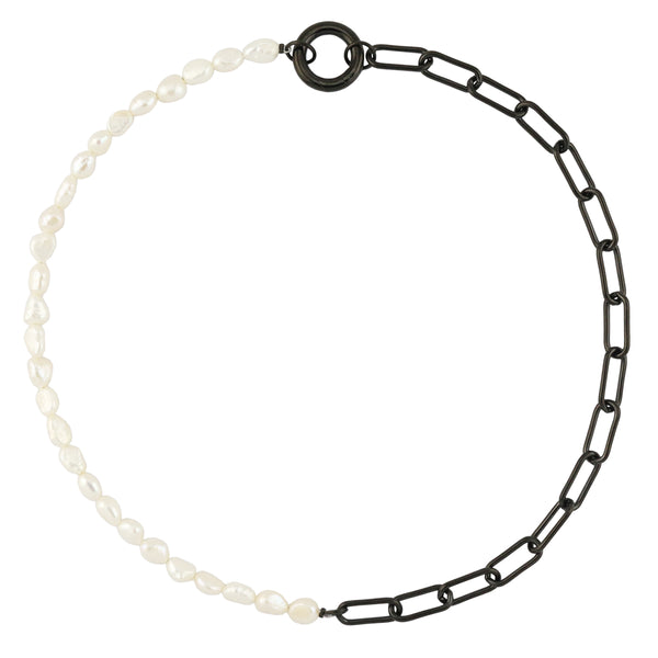 Ronnie Half Chain and Pearl Necklace