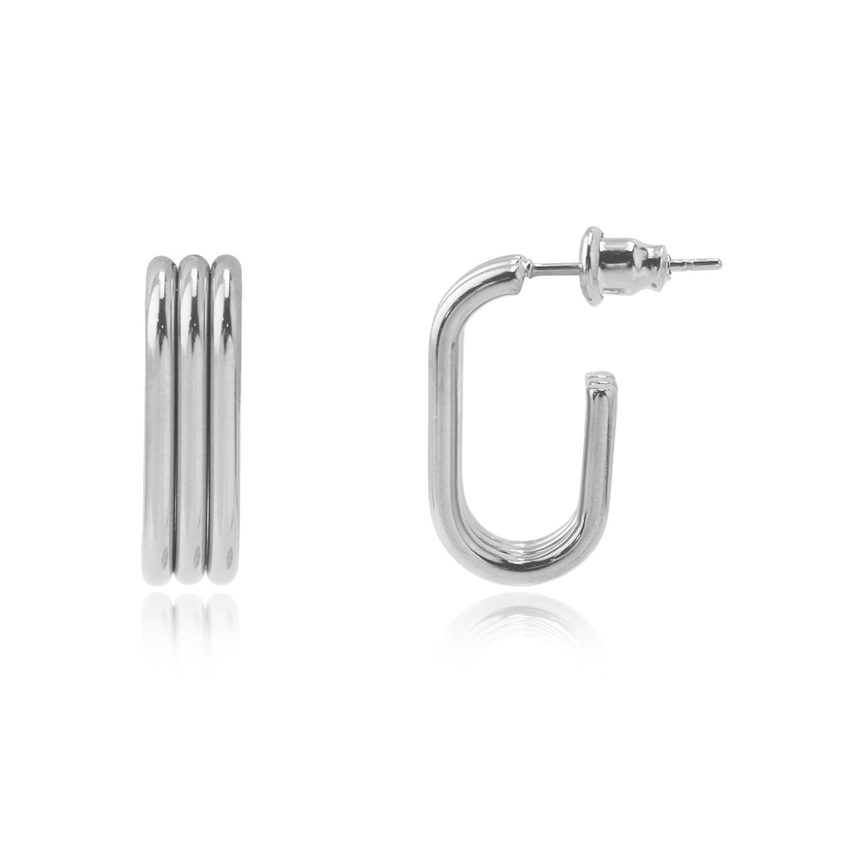 ATLAS Ribbed Hoop Earrings