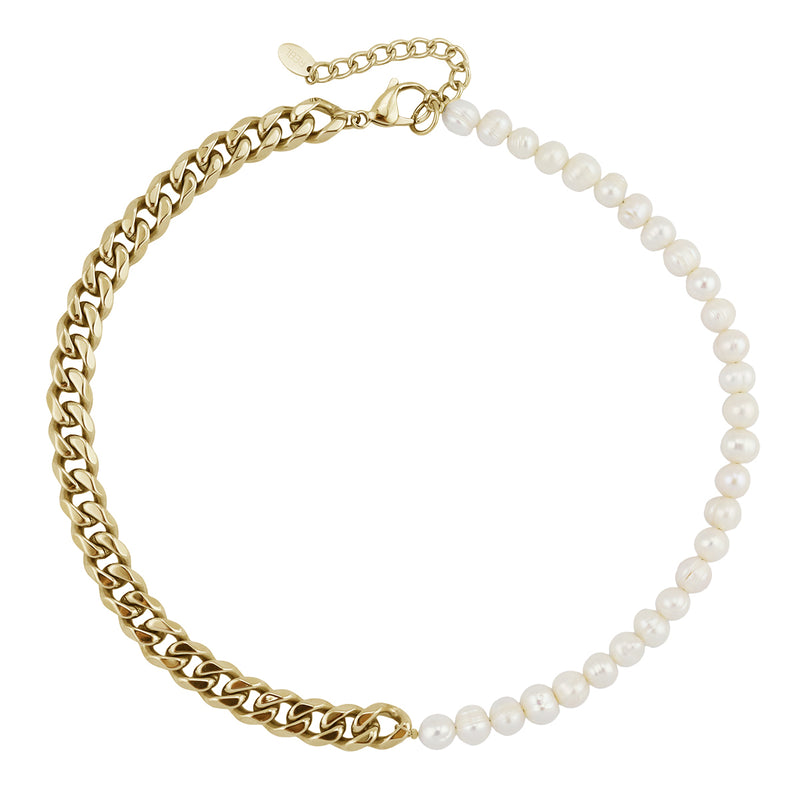 Page Pearl and Chain Necklace