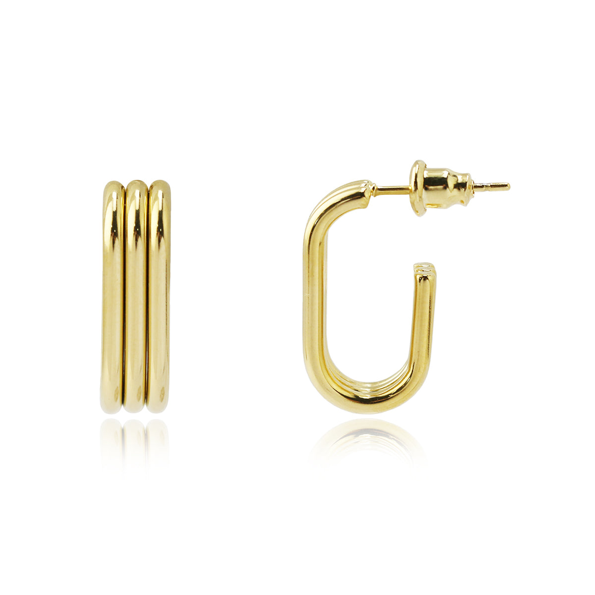 ATLAS Ribbed Hoop Earrings