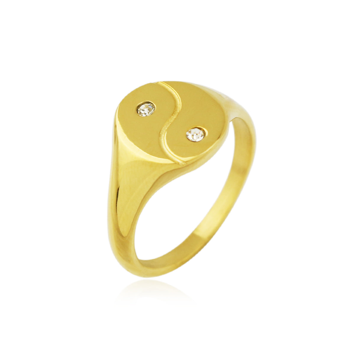 Yin Yang Signet Ring