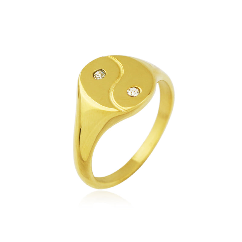 Yin Yang Signet Ring