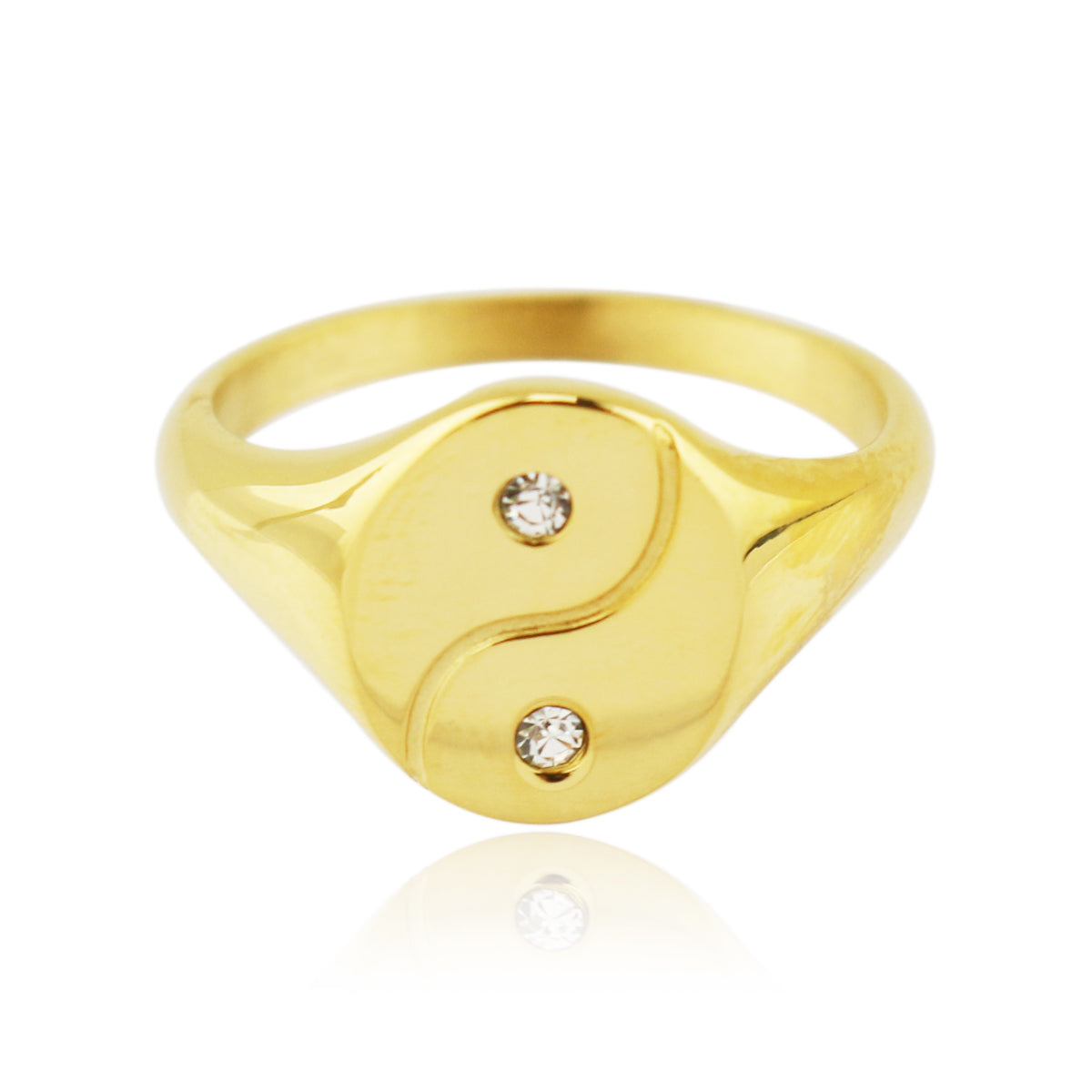 Yin Yang Signet Ring