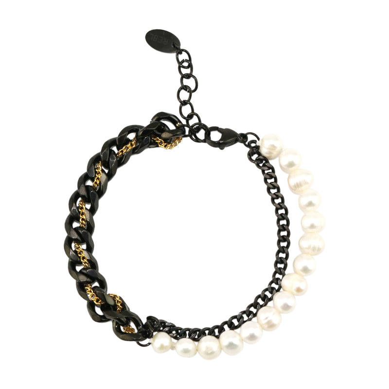 Nour Pearl and Chain Bracelet