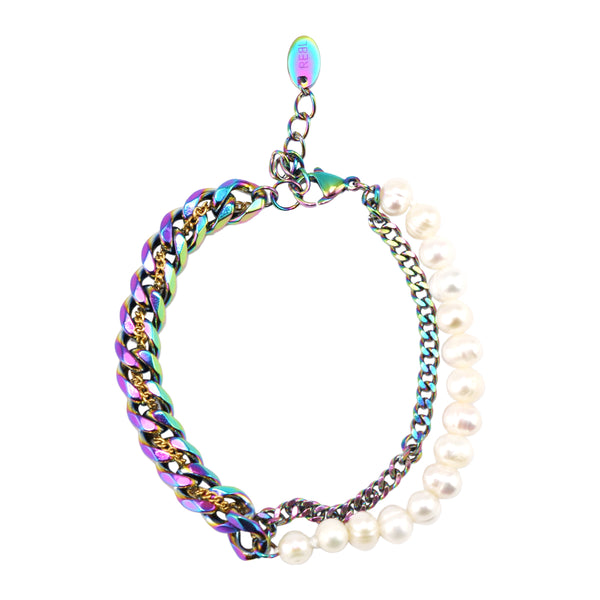 Nour Pearl and Chain Bracelet