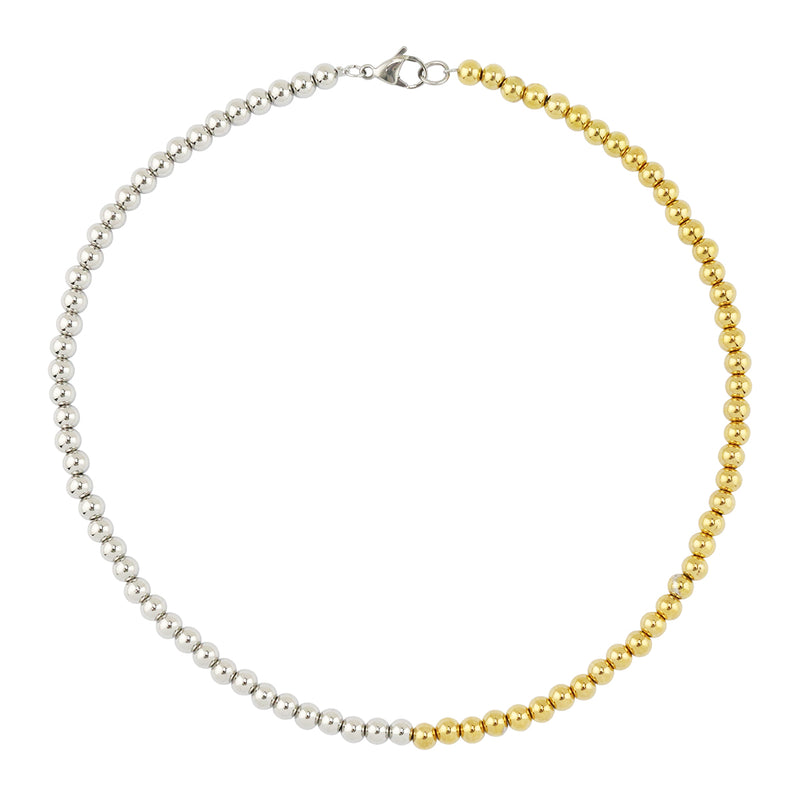 Stainless Steel Beaded Necklace