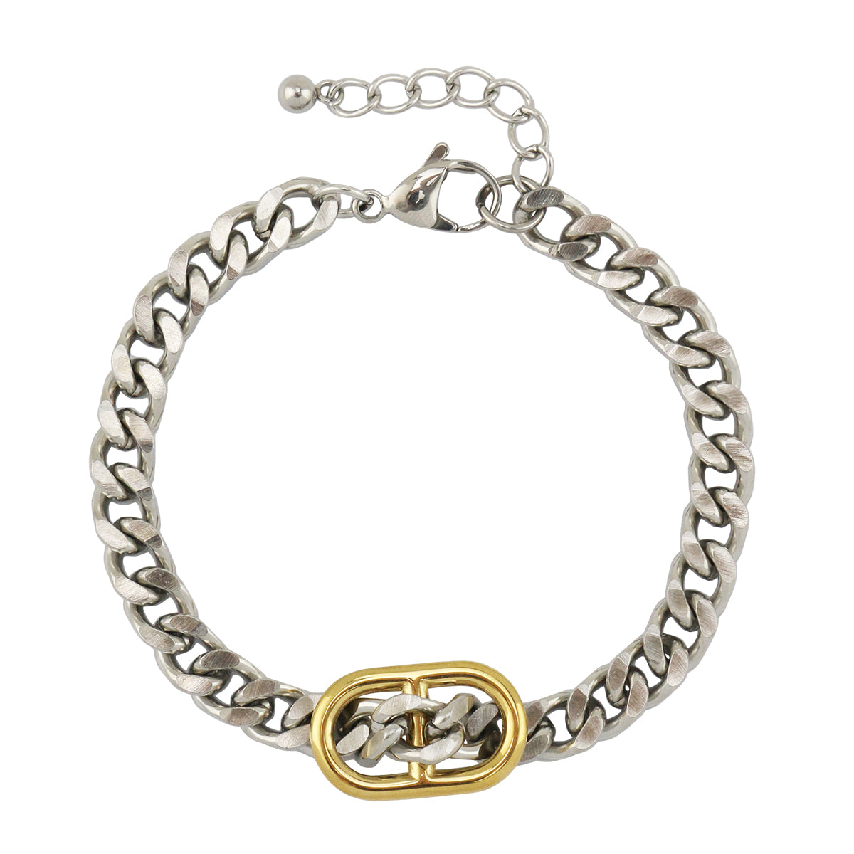 Bottle Cap Two Tone Bracelet