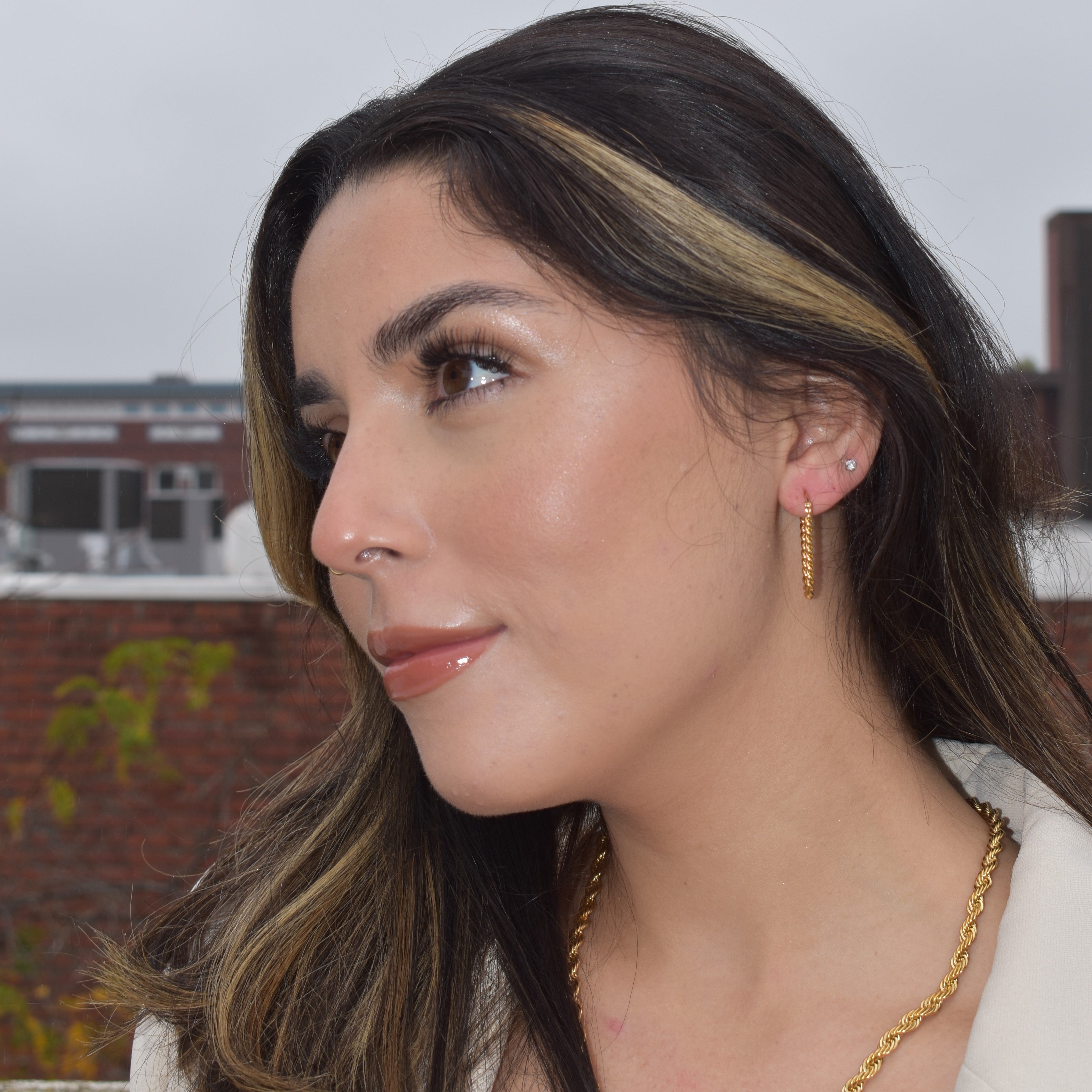 ELLE Twisted Hoops - Main Image