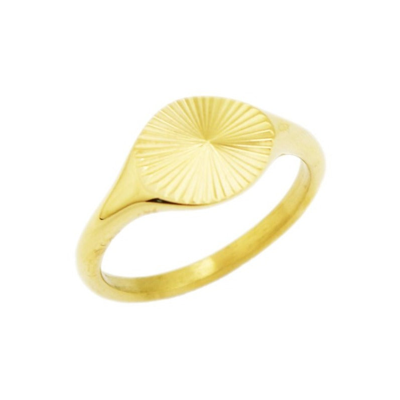 Diamond-Cut Signet Ring
