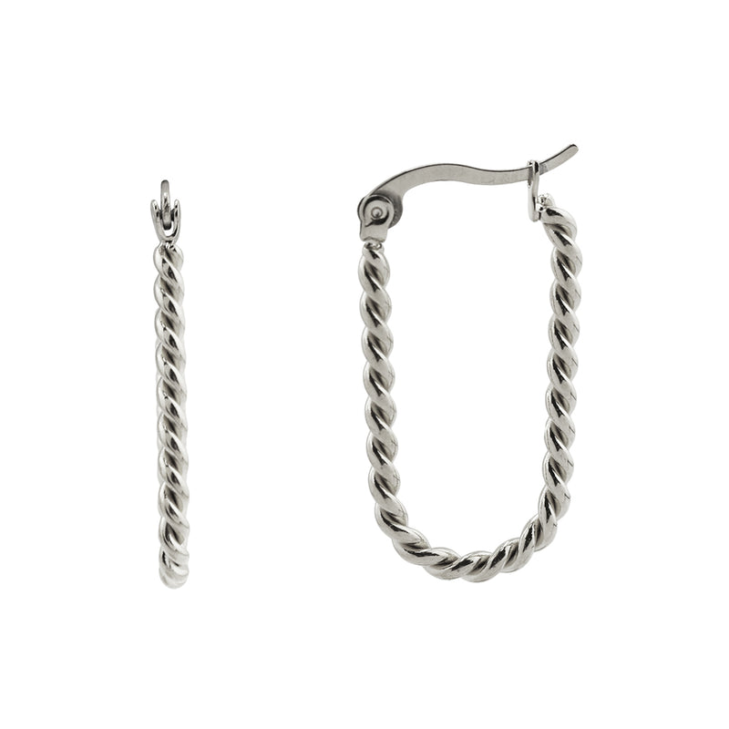 ELLE Twisted Hoops