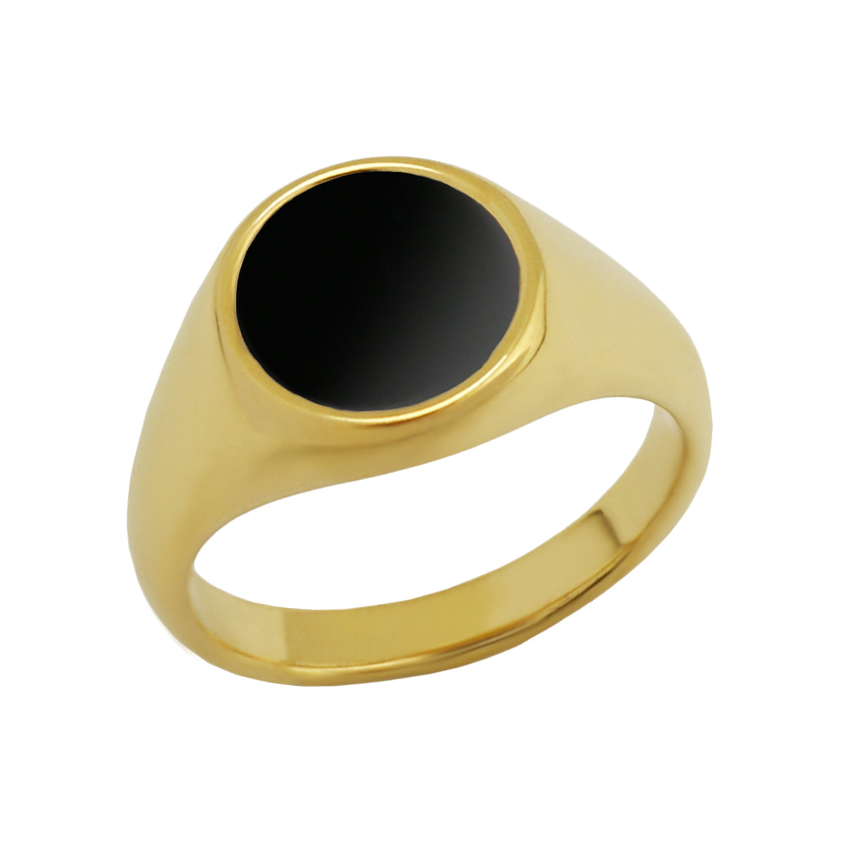 Stainless Steel and Genuine Stone Ring