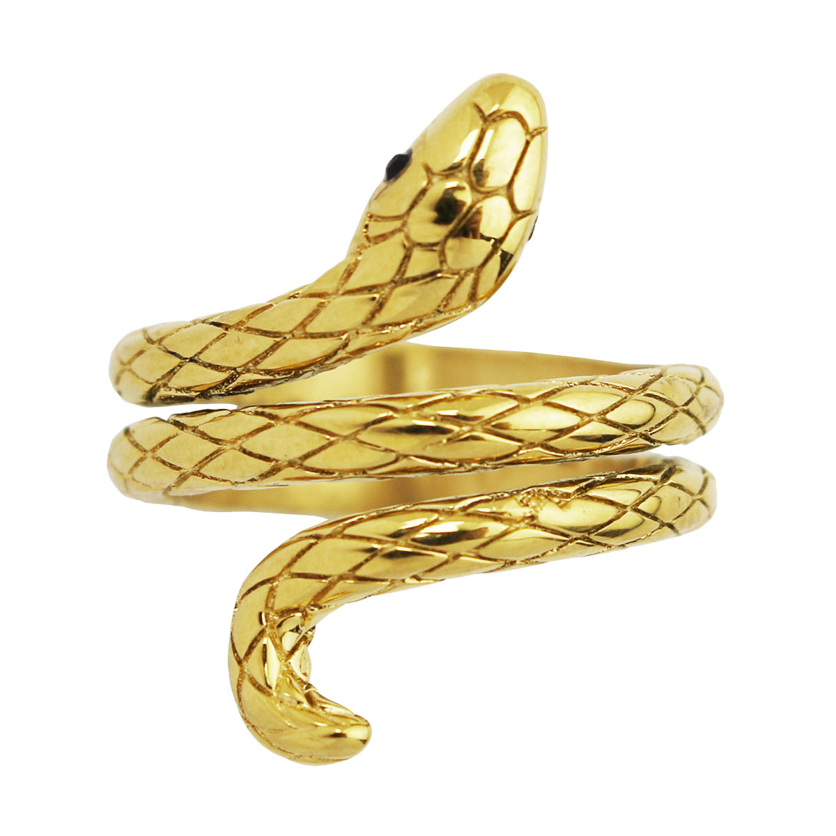 Stainless Steel Coiled Snake Ring