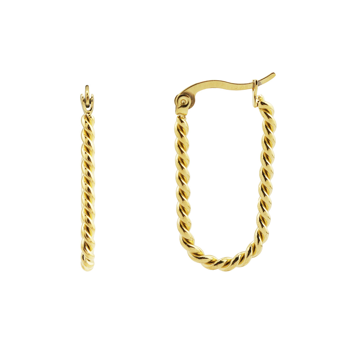 ELLE Twisted Hoops