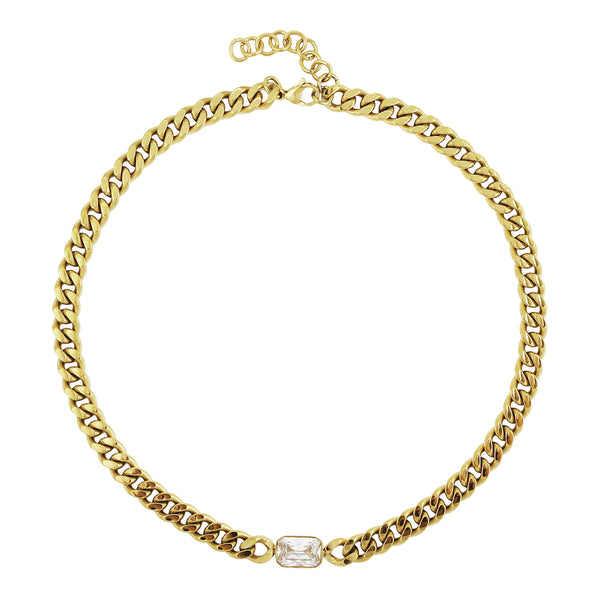 Clementine Curb CZ Necklace