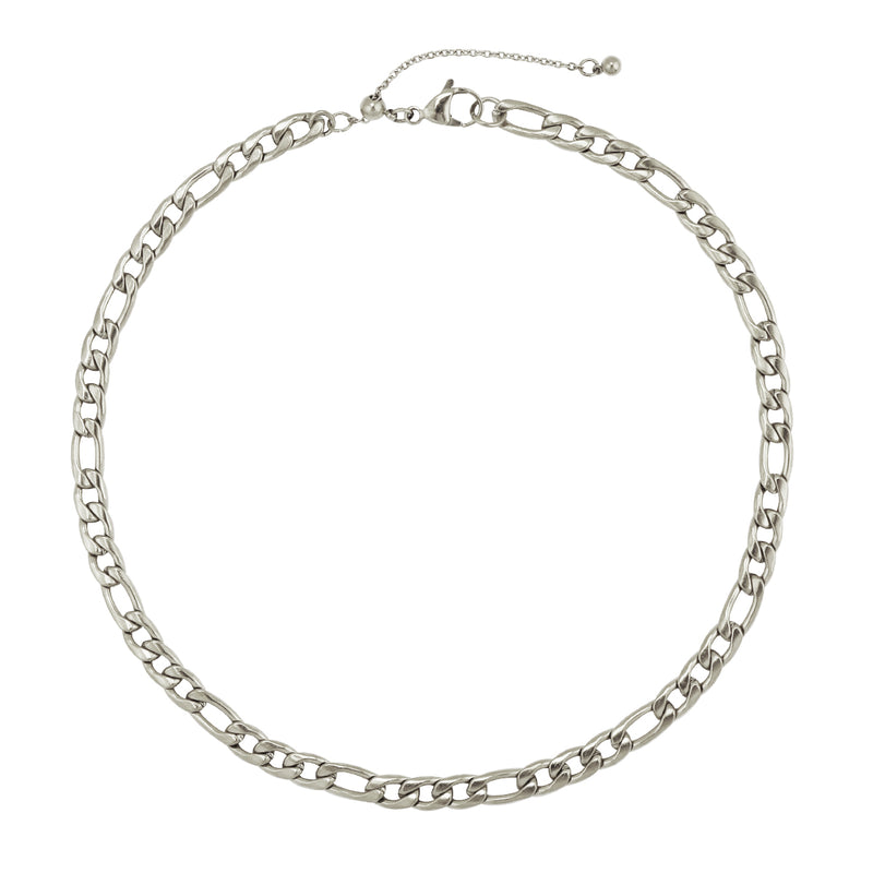 Figaro Link Stainless Steel Necklace