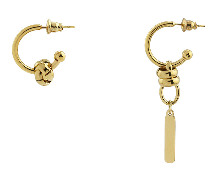 Spiral and Dangle Earrings in Stainless Steel
