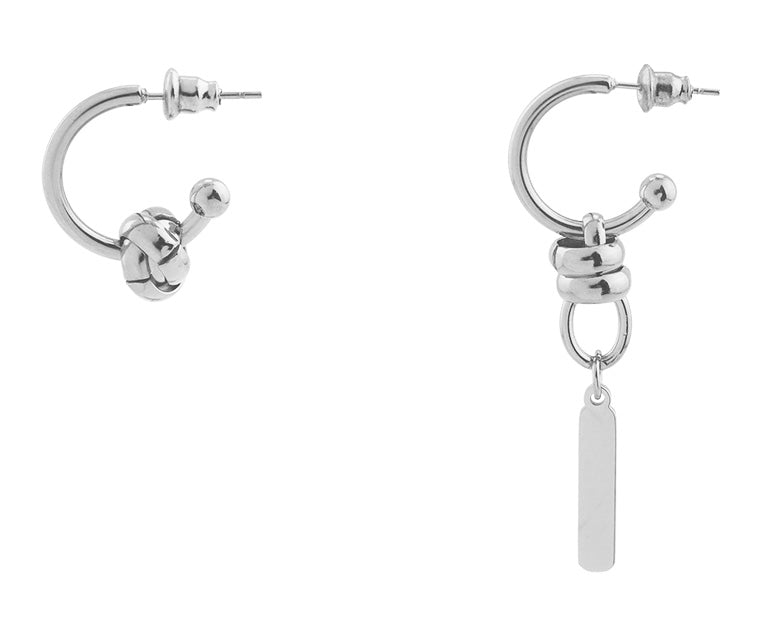 Spiral and Dangle Earrings in Stainless Steel